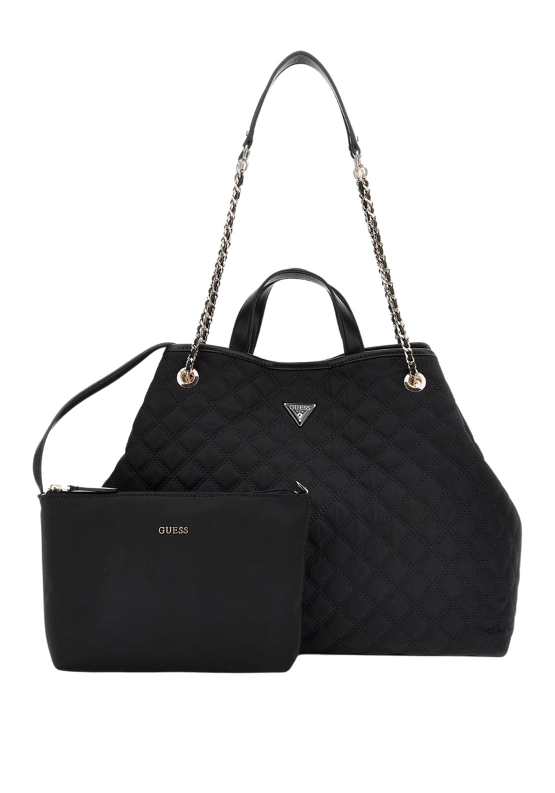 Guess Giully Large Quilted Tote Bag, Black