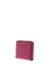 Guess Laurel Croc Small Zip Around Wallet, Boysenberry