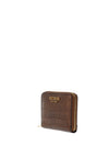 Guess Laurel Croc Small Zip Around Wallet, Bronze