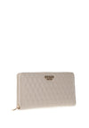 Guess Betula SLG Logo Embossed Quilted Wallet, Light Taupe