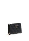 Guess Laurel 4G Logo Medium Zip Around Wallet, Coal