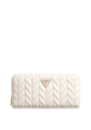 Guess Cheryl SLG Large Quilted Wallet, Off White