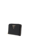 Guess Laurel Pebbled Faux Leather Zip Wallet, Black