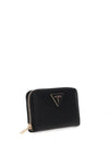 Guess Laurel Pebbled Faux Leather Zip Wallet, Black