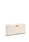Guess Amorette SLG Large Zip Around Wallet, Off White