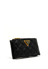 Guess Guilly Medium Quilted Zip Around Wallet, Black
