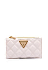Guess Guilly Medium Quilted Zip Around Wallet, Ivory
