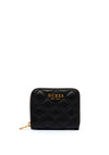 Guess Quilted Giully Small Wallet, Black