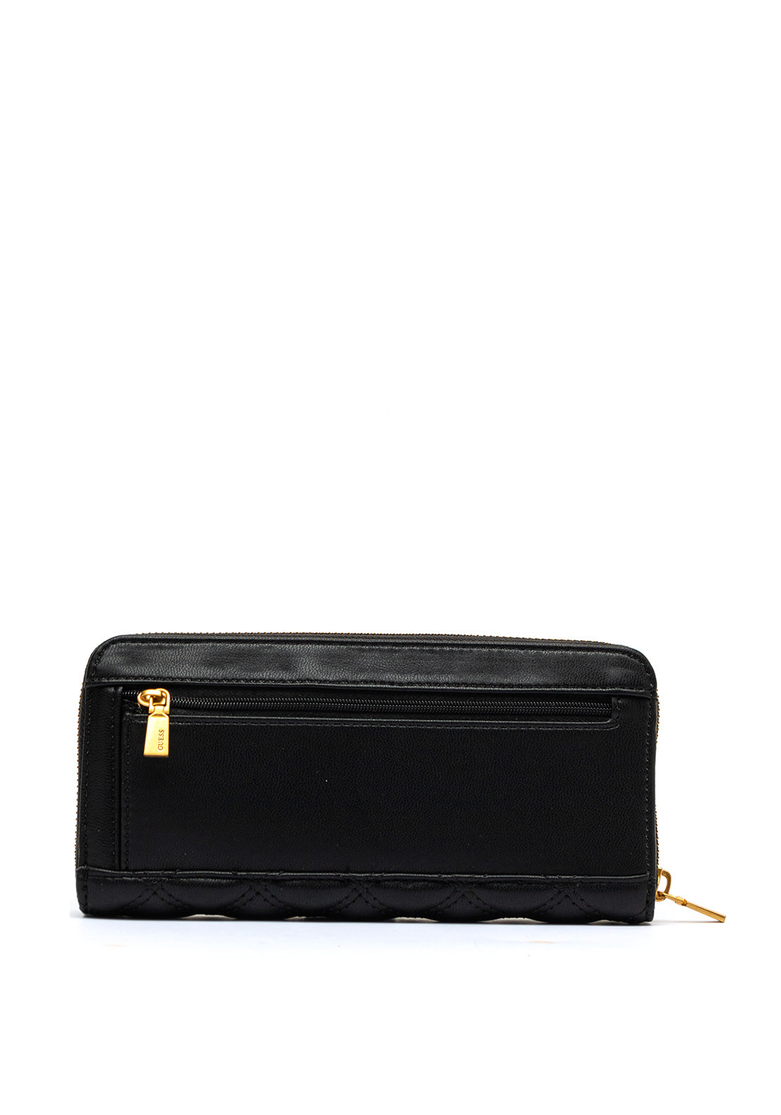 Guess Quilted Giully Large Zip Around Wallet, Black