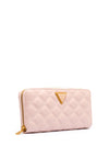 Guess Quilted Giully Large Zip Around Wallet, Light Rose