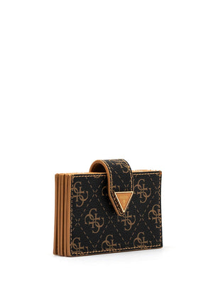 Guess 4g Card Wallet, Brown Multi