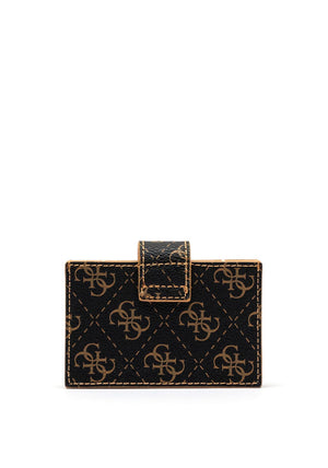 Guess 4g Card Wallet, Brown Multi