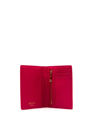Guess Faux Croc Passport Cover, Fuchsia
