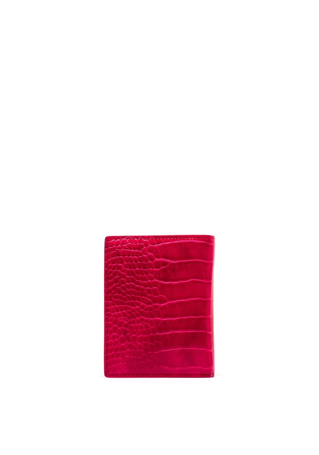 Guess Faux Croc Passport Cover, Fuchsia