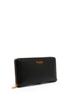 Guess Laurel Smooth Leather Zip Around Wallet, Black