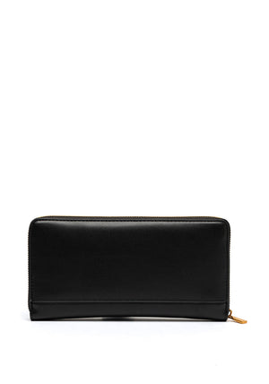 Guess Laurel Smooth Leather Zip Around Wallet, Black
