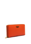 Guess Laurel Smooth Leather Zip Around Wallet, Orange