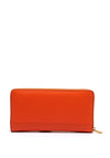 Guess Laurel Smooth Leather Zip Around Wallet, Orange