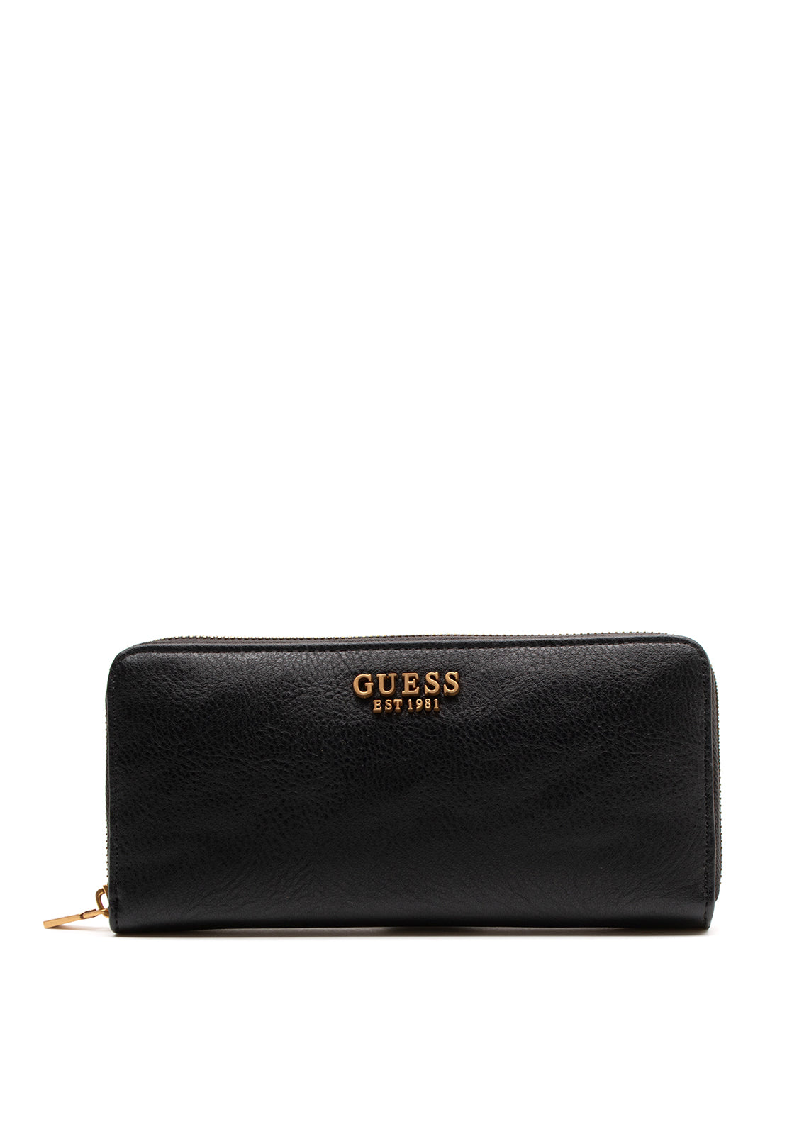 Guess Arja Large Pebbled Faux Leather Purse, Black - McElhinneys