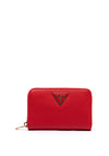 Guess Laurel Pebbled Faux Leather Zip Wallet, Red