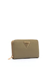 Guess Laurel Pebbled Faux Leather Zip Purse, Sage