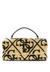 Guess Kirsten Medium Flap Over Grab Bag, Natural & Black