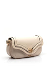Guess Dea Flap Leather Small Shoulder Bag, Off White