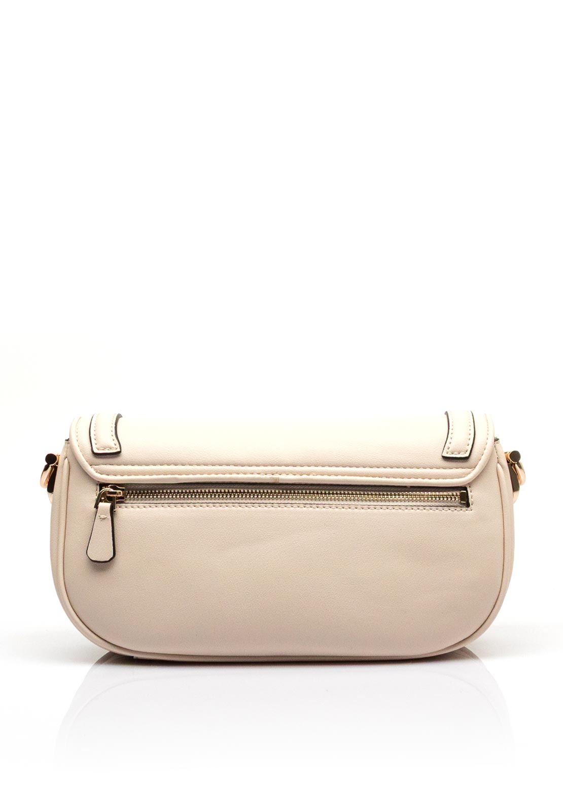 Guess Dea Flap Leather Small Shoulder Bag, Off White
