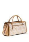 Guess Audrey Logo Medium Satchel Bag, Beige