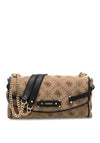 Guess Dorothy Logo Print Crossbody Bag, Beige