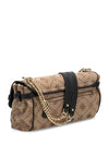 Guess Dorothy Logo Print Crossbody Bag, Beige