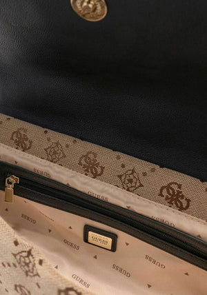 Guess Dorothy Logo Print Crossbody Bag, Beige