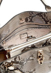 Guess Yvonne Snake Print Small Girlfriend Satchel Bag, Beige Multi