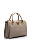 Guess Orlina Faux Crocodile Embossed Satchel Bag, Taupe
