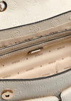 Guess Blake Logo Print Medium Crossbody Bag, Cream
