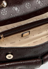 Guess Blake Logo Print Medium Crossbody Bag, Brown