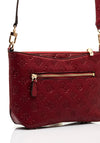 Guess Gerty 4G Logo Embossed Crossbody Bag, Burgundy Red