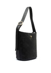 Guess Cresidia II 4G Peony Logo Large Bucket Bag, Black
