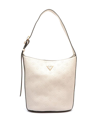 Guess Cresidia II 4G Peony Logo Large Bucket Bag, Cream