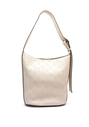 Guess Cresidia II 4G Peony Logo Large Bucket Bag, Cream
