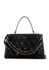 Guess Maxine Small Quilted Satchel Bag, Black