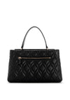 Guess Maxine Small Quilted Satchel Bag, Black