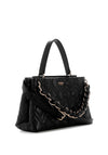 Guess Maxine Small Quilted Satchel Bag, Black