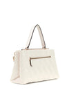 Guess Maxine Medium Quilted Satchel Bag, Off White