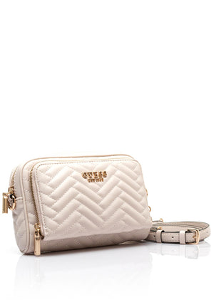 Guess Anning Quilted Crossbody Bag, Stone