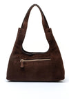 Guess Sunset Small Suede Shoulder Bag, Brown