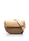 Valentino Bigs Saddle Flapover Crossbody Bag, Beige