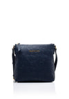 Valentino Pansy Embossed Monogram Print Crossbody Bag, Navy