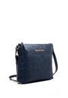 Valentino Pansy Embossed Monogram Print Crossbody Bag, Navy