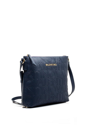 Valentino Pansy Embossed Monogram Print Crossbody Bag, Navy